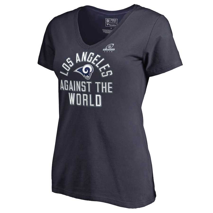 Women Rams Navy 2018 NFL Playoffs Against The World T-Shirt,We sell and wholesale Women Rams Navy 2018 NFL Playoffs Against The World T-Shirt on line form chian!